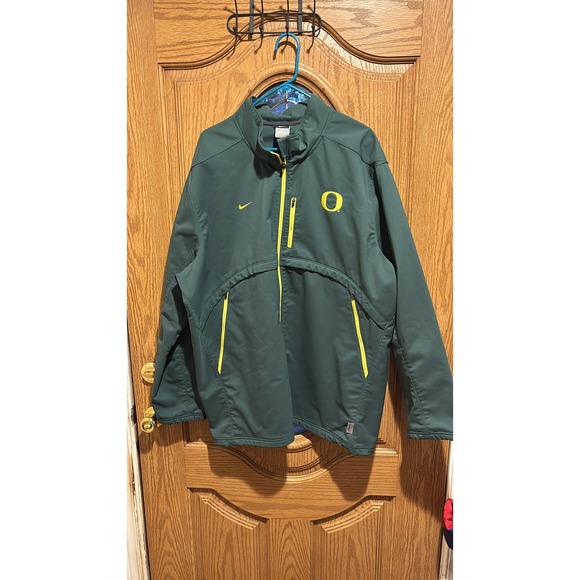 Nike Oregon Ducks Jacket Mens 3XL Green Full Zip Windbreaker Coat - Picture 1 of 3
